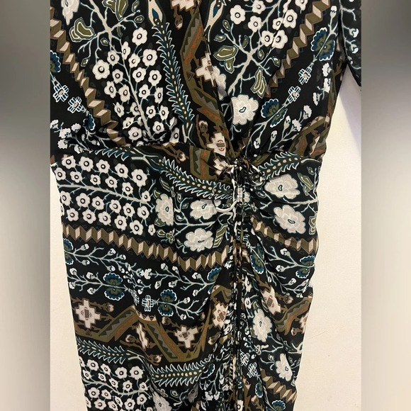 VERONICE BEARD Floral Print Silk Short Sleeve Dress - Picture 5 of 11